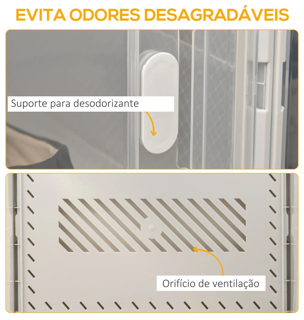 HOMCOM Armário Modular de Plástico Sapateira Modular com 18 Cubos Port