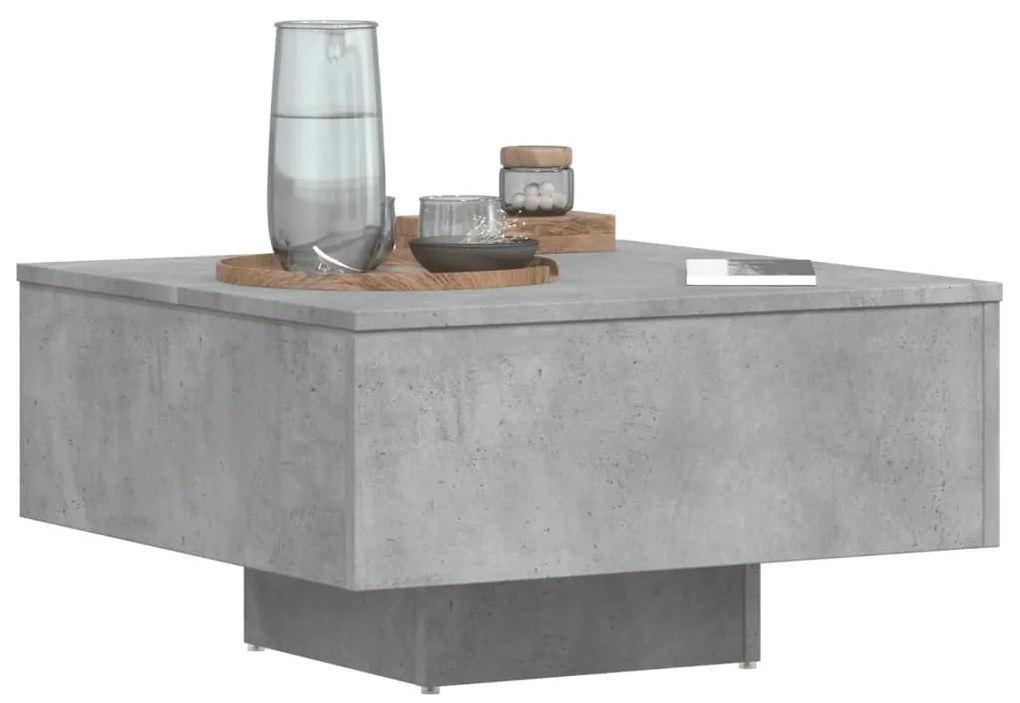 Mesa de centro 60x60x31,5 cm derivados de madeira cinza cimento