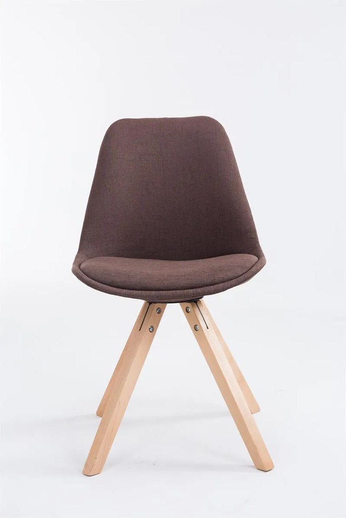 Cadeira cozinha e jantar Toulouse em tecido Square 48 x 84 x 56 cm Castanho