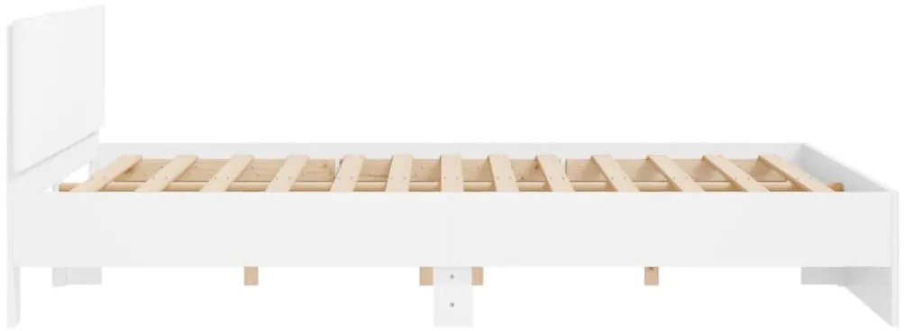 Estrutura de cama com cabeceira 160x200 cm branco