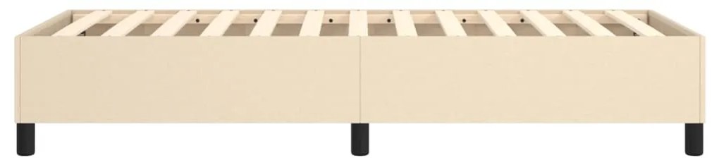 Estrutura de cama 90x200 cm tecido cor creme