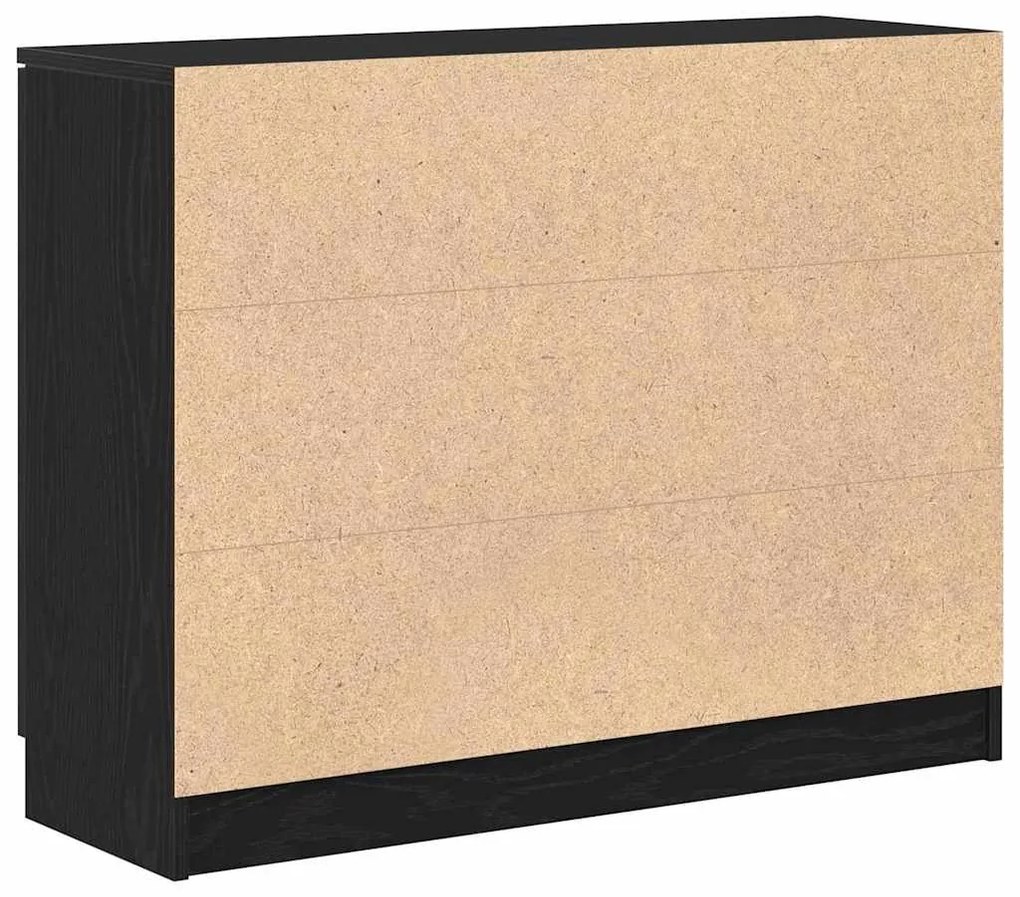 buffet vidaXL Preto Carvalho 90,5x30x70 cm Madeira Engenharia