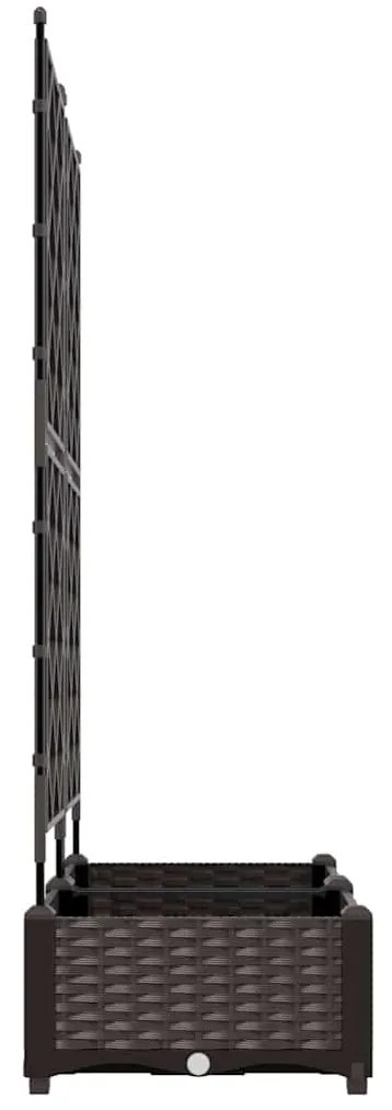 Jardineira com Treliça 2 pcs Castanho 80x40x125.5 cm