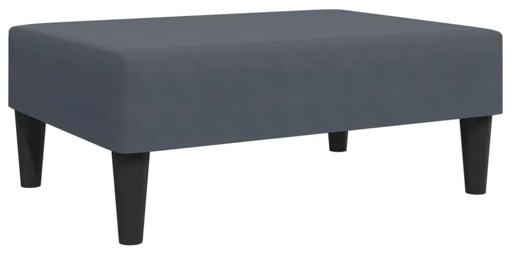 2 pcs conjunto de sofás com almofadas veludo cinzento-escuro