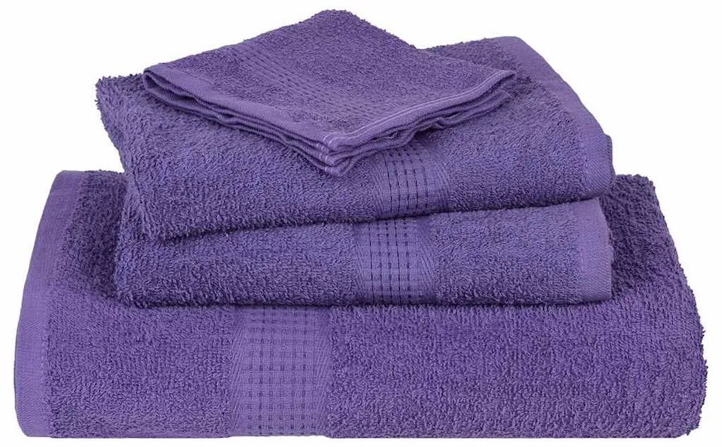 Toalhas de mãos 4 pcs 50x100 cm 360 gsm 100% algodão roxo