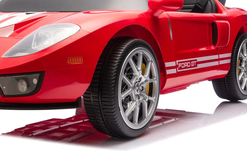 Carro elétrico para Crianças 24V 4x4 Ford GT Rodas Espuma EVA, assento couro ecológico Vermelho