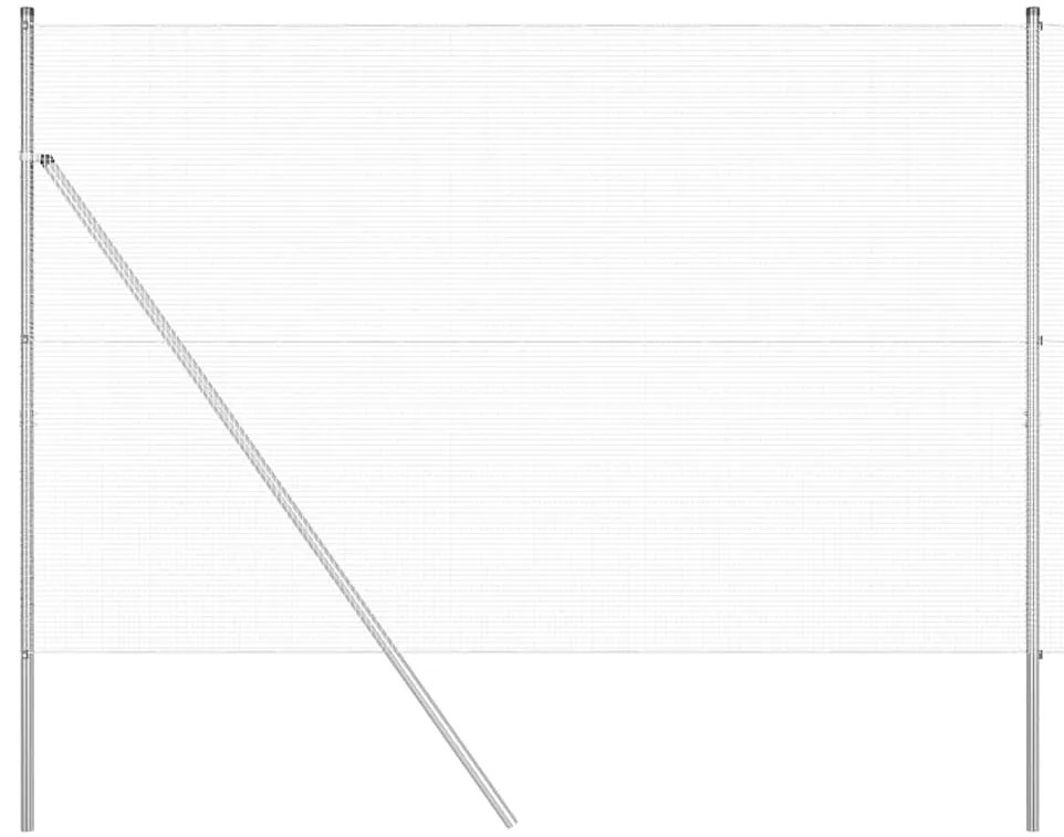 Cerca de Arame Soldado com 13 Postes 1.6x25 m Aço Galvanizado