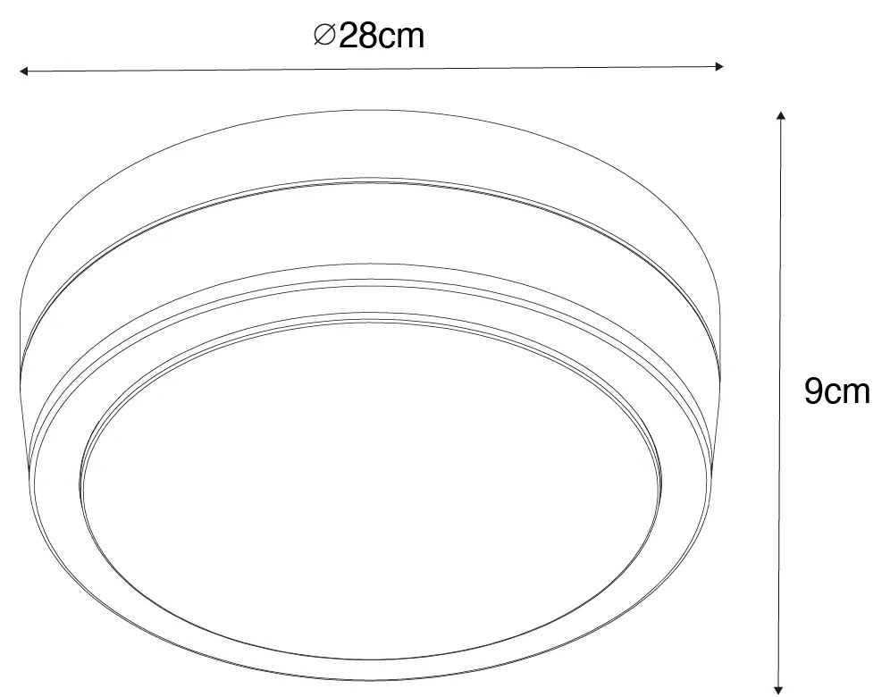 Candeeiro de teto exterior moderno em aço 28 cm IP44 - Flavi Moderno