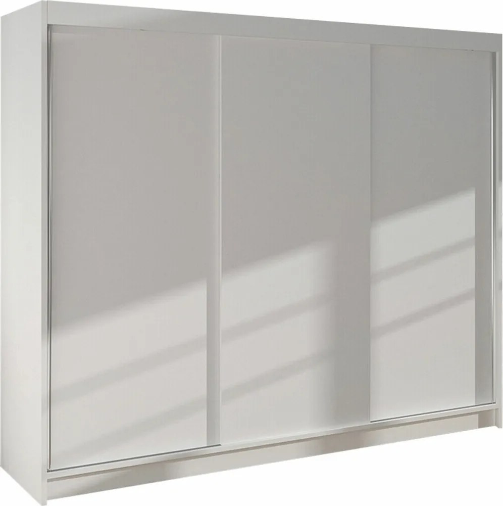 Roupeiro Closico Durion II, Branco, 215x200x58cm, 150 kg, Portas para roupeiro: Deslizante, Número de prateleiras: 9, Número de prateleiras: 9