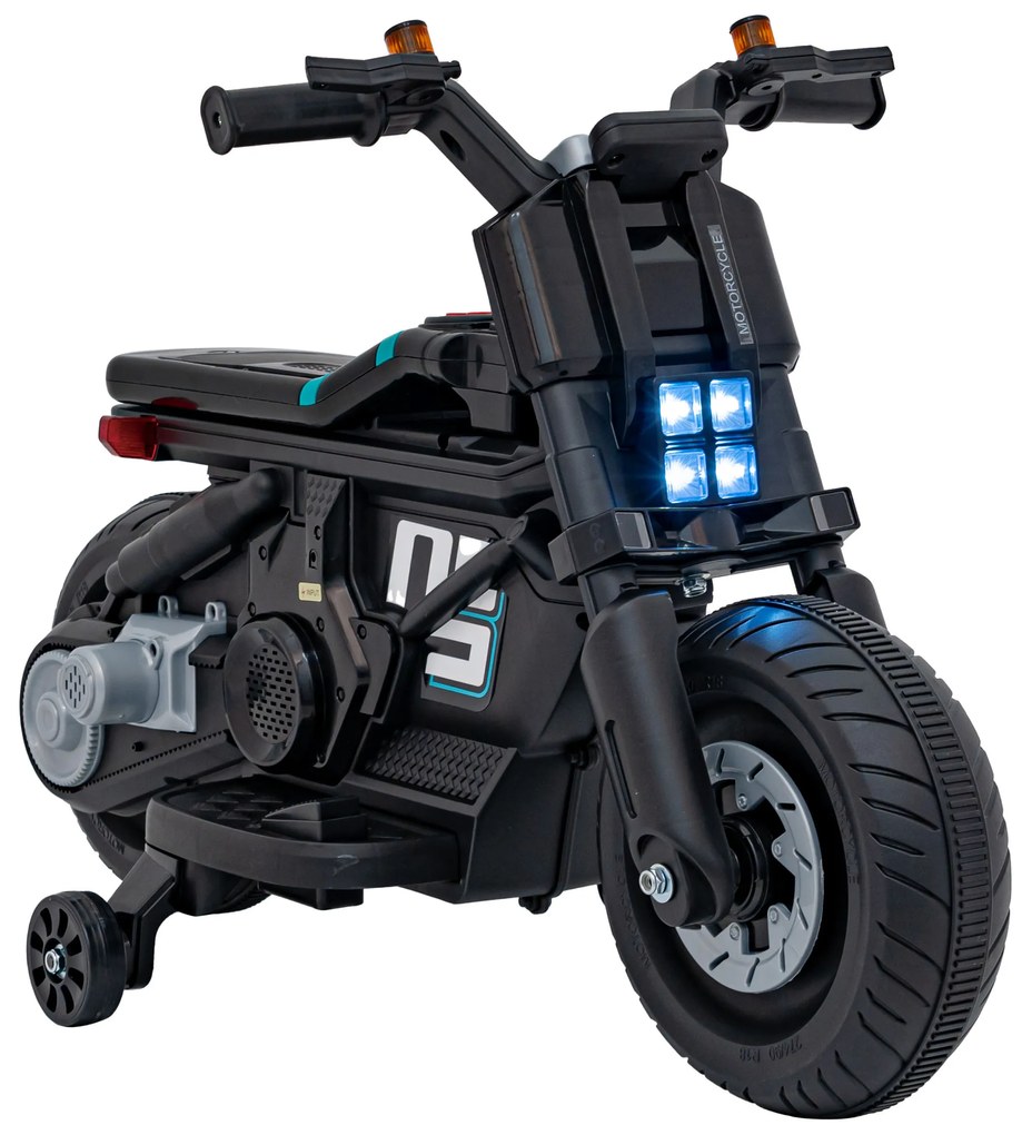 Mota elétrica para crianças 6V, Future 88, 3 a 5 anos Preta