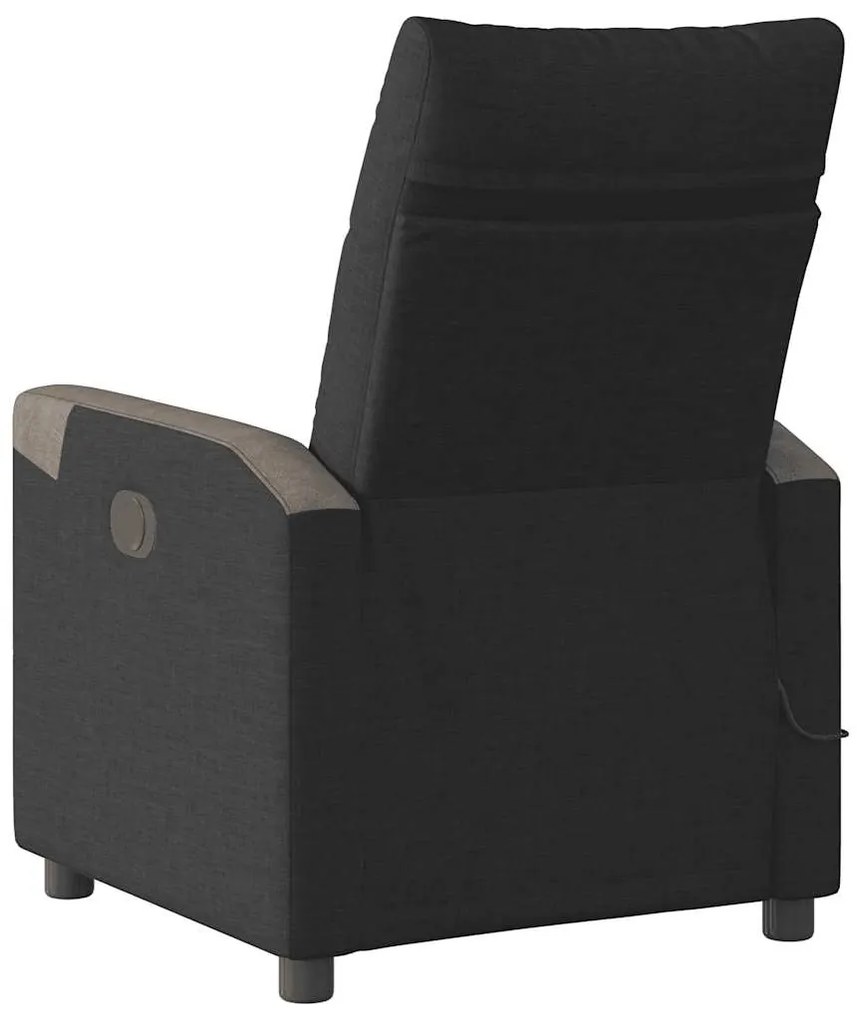 Poltrona de massagens reclinável tecido preto