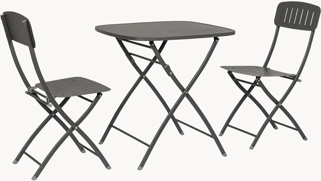 Conjunto de jantar bistrô dobrável para jardim Yvonne, conjunto de 3