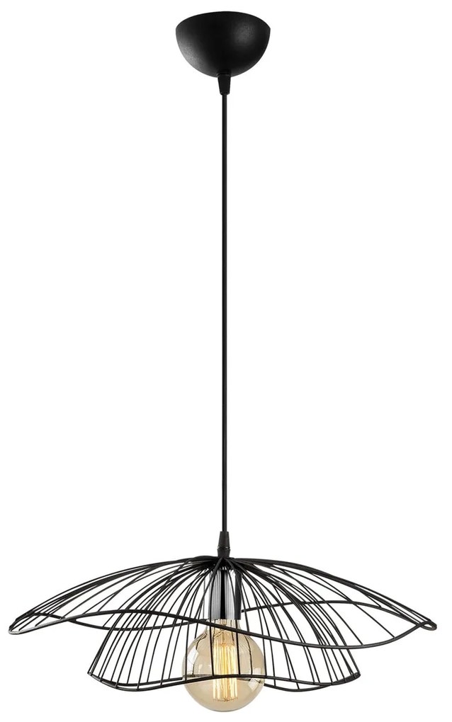 Candeeiro Tel – Preto – Diâmetro 50 cm, Altura 111 cm