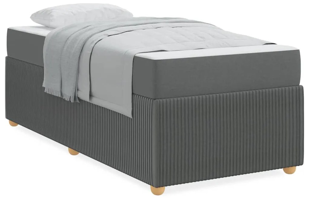 Estrutura da Cama Outros Cinzento escuro 90 x 200 cm tecido