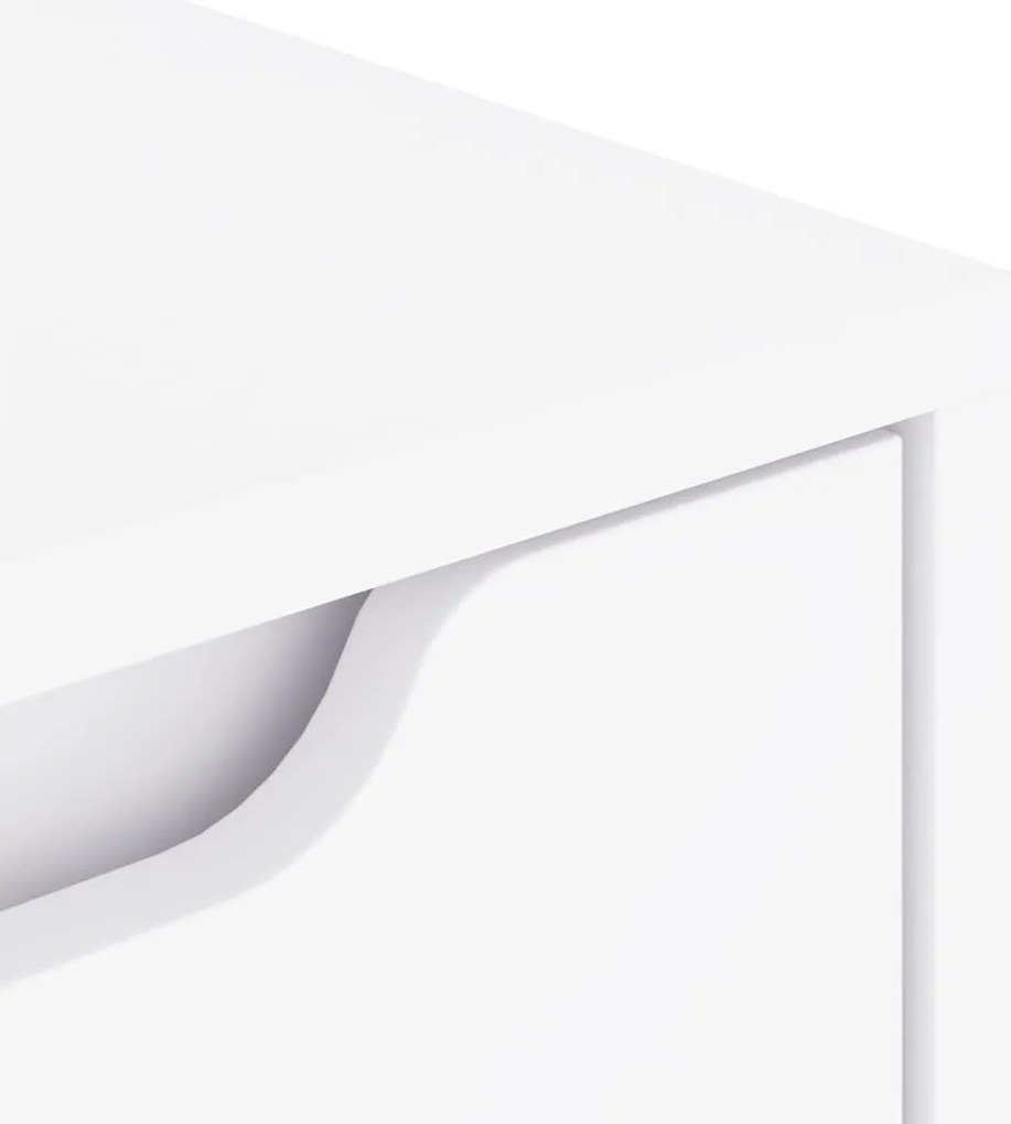 Mesa de cabeceira VISNES derivados de madeira branco 45x40x50cm