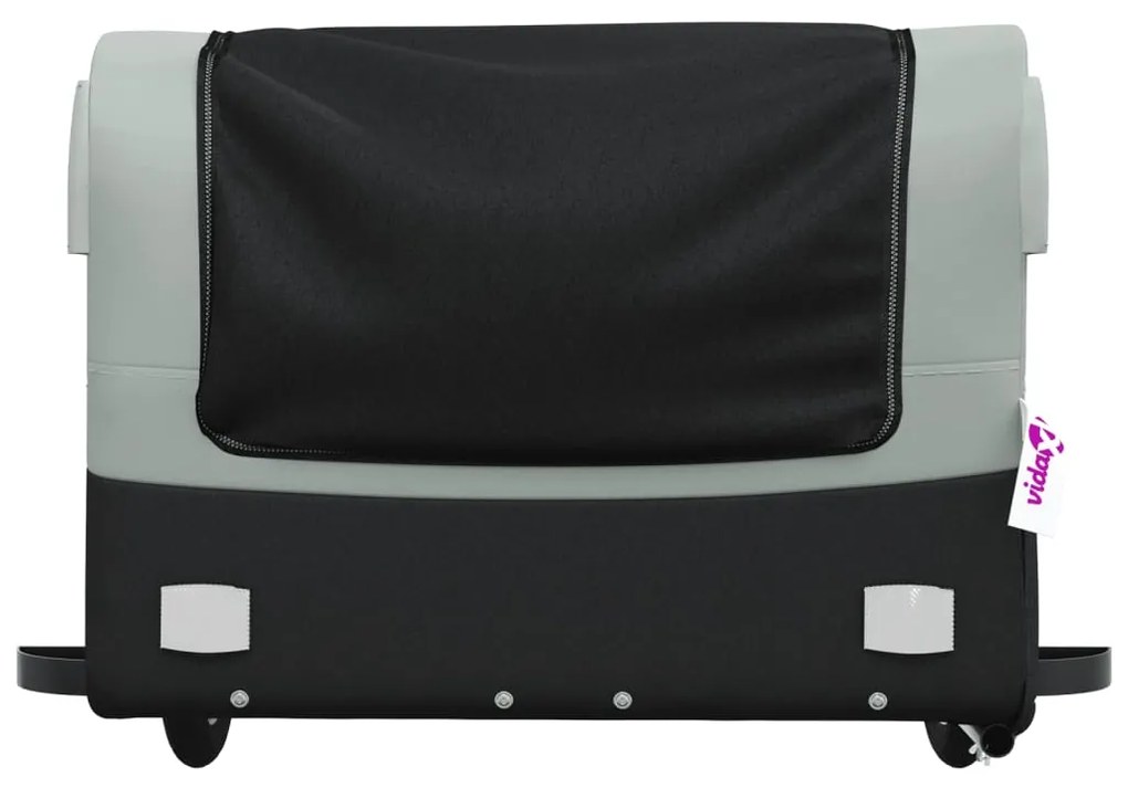 Reboque para bicicleta 45 kg ferro preto e cinza