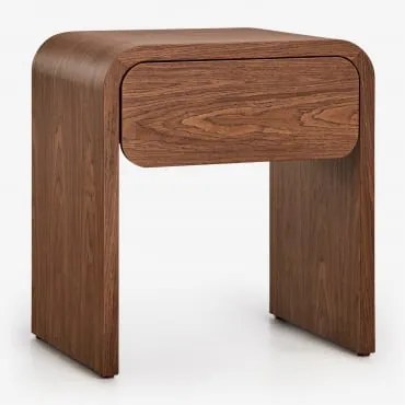Mesa Auxiliar Retangular 45x40 Cm Em Mdf Rosbel Castanho Nogal Oscuro - Sklum