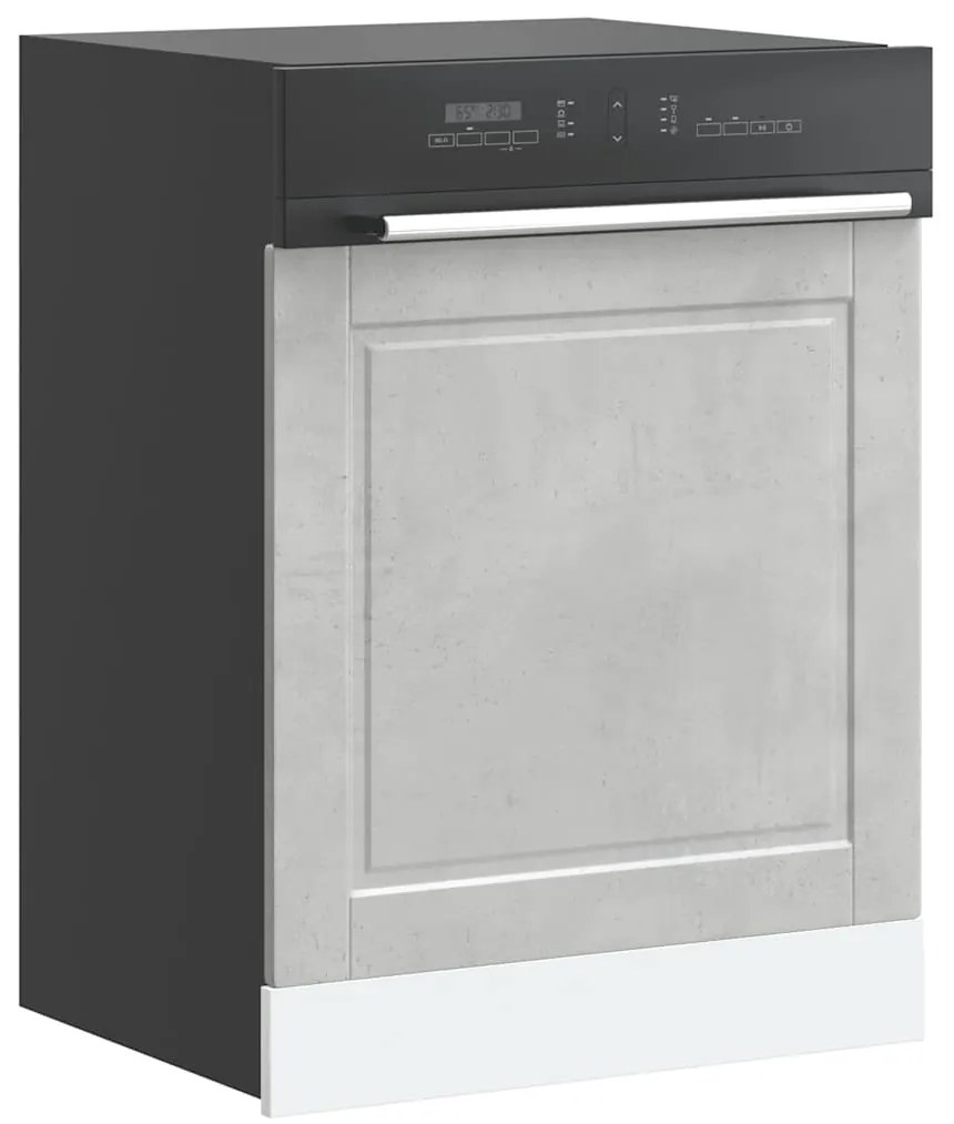 Painel máquina lavar louça Porto betão cinzento 60x1,5x67 cm