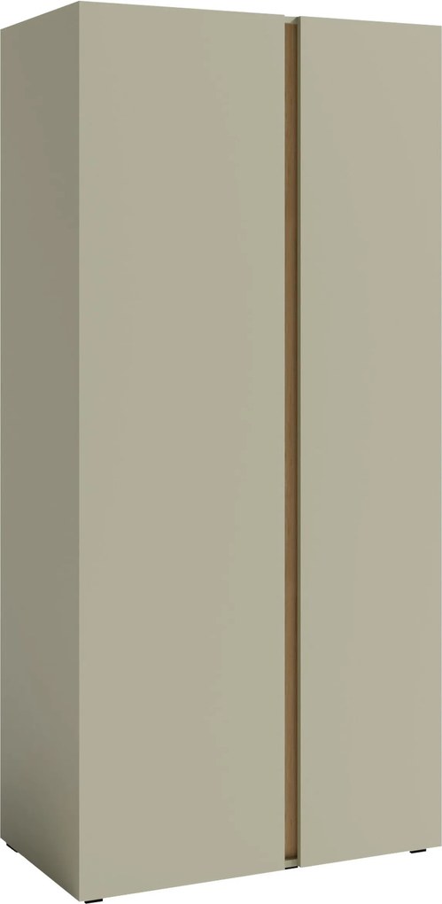 Roupeiro Fiosono 102, Eucalipto, Carvalho, 195x90x50cm, 74 kg, Portas para roupeiro: Com dobradiças