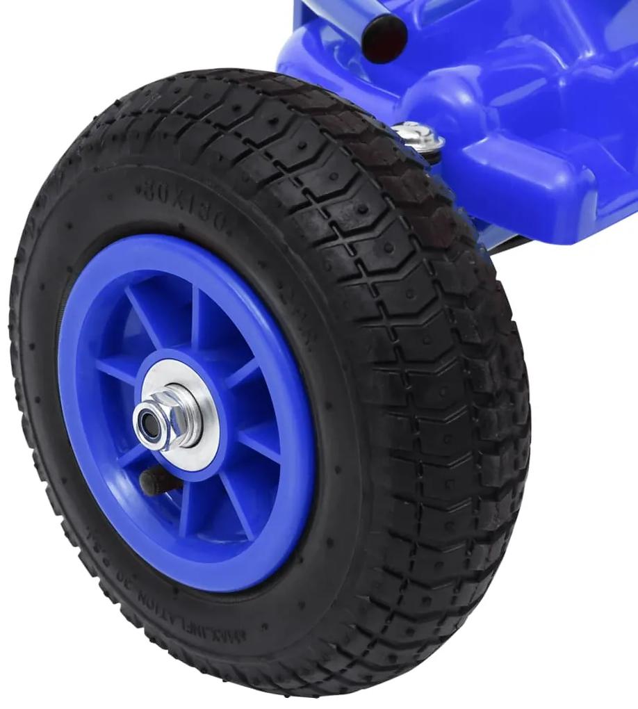 Kart a pedais com pneus pneumáticos azul