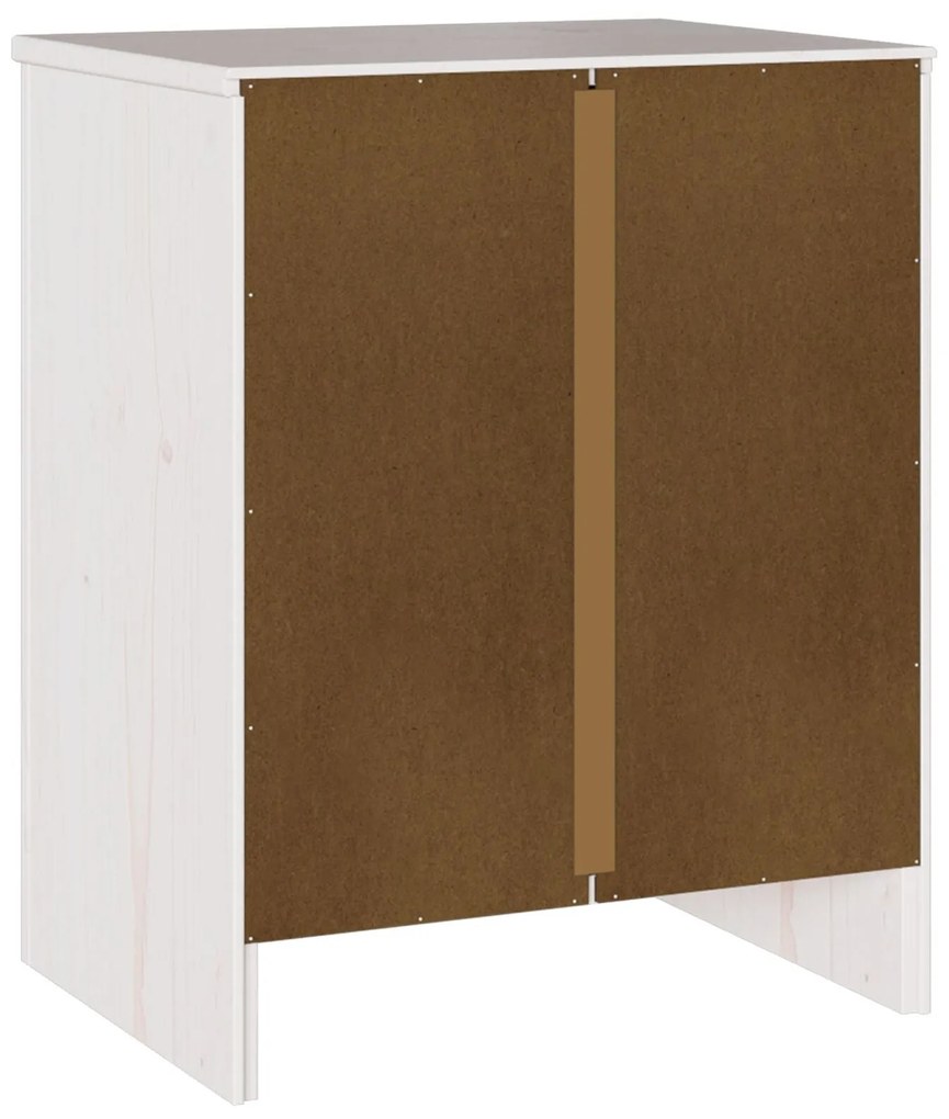 Criado-mudo vidaXL "DRAMMEN" Branco 45x35x56 cm Madeira Sólida de Pinh