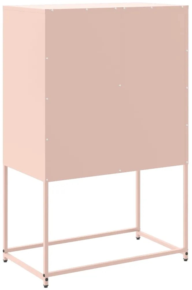 Aparador alto 68,5x38,5x107 cm aço rosa