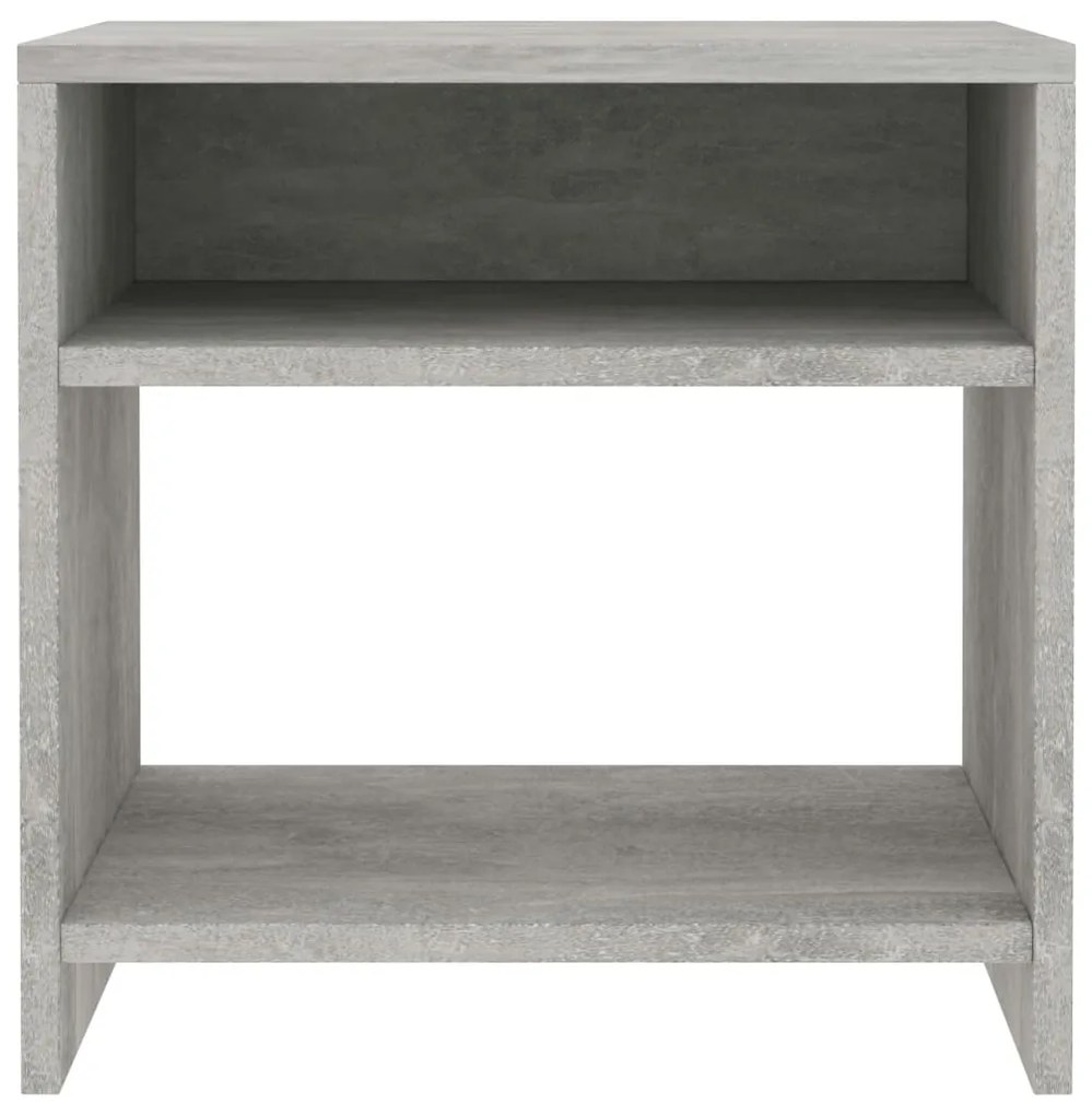 Mesa de cabeceira 40x30x40cm derivados de madeira cinza cimento