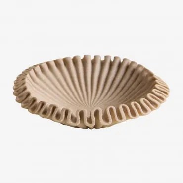 Cuenco Decorativo Em Resina Irente Ø20 Cm & Castanho Areia Claro - Sklum
