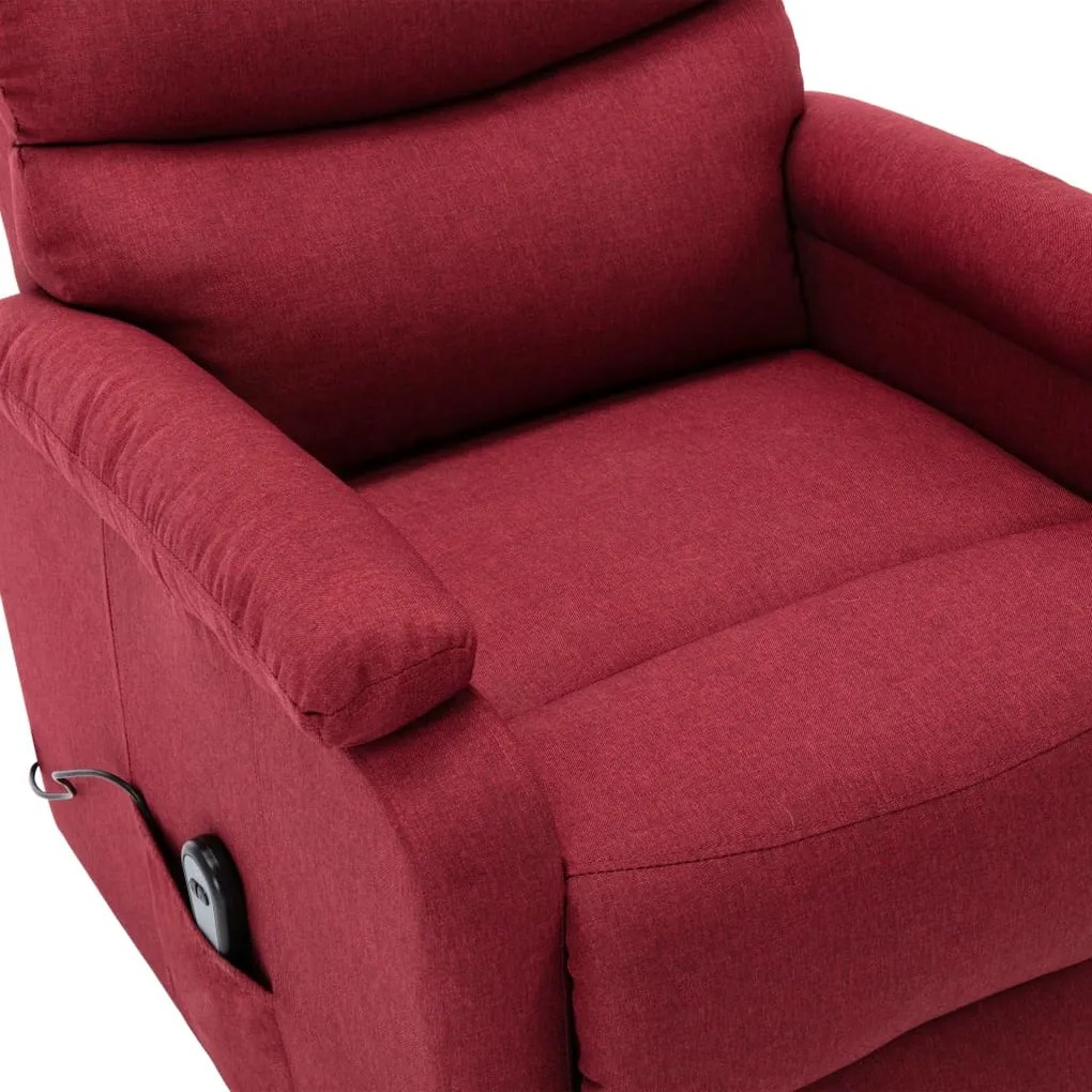 Poltrona elevatória tecido vermelho tinto