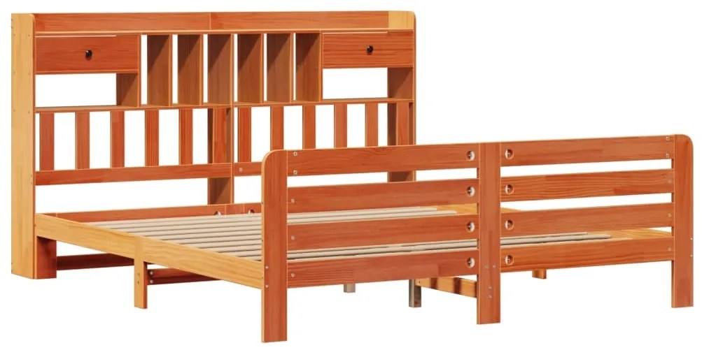 Cama com estante sem colchão 180x200 cm pinho maciço