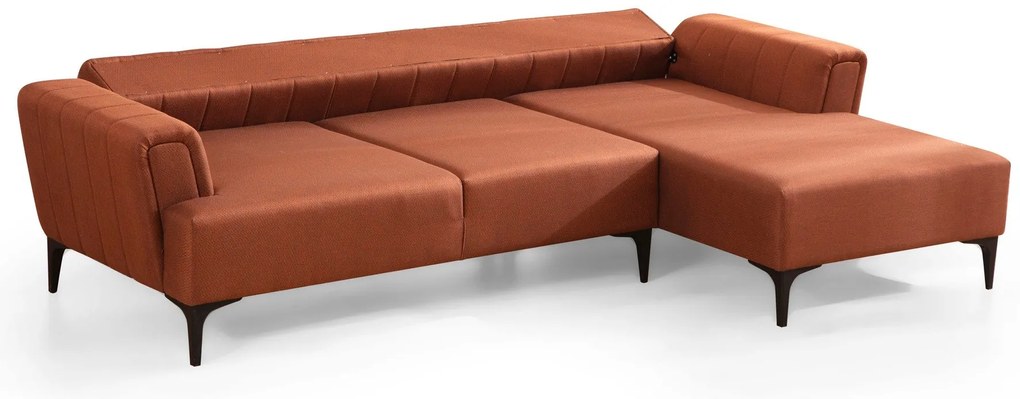****  
Sofá-Cama de Canto Hamlet – Vermelho Telha – 270x140 cm

**