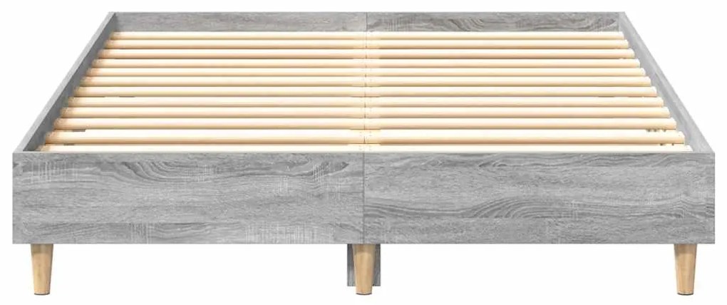 Estrutura de cama sem colchão 120x200 cm cinza sonoma