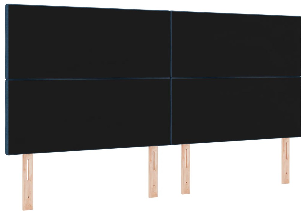 Cabeceira Design de Blocos de Diamante Azul 200 cm Tecido