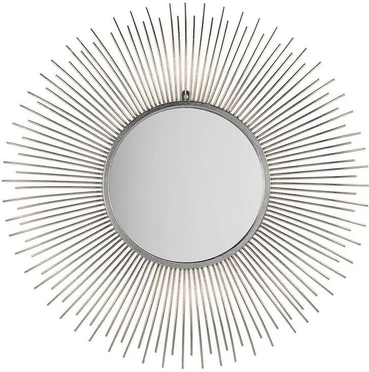 Espelho de parede redondo em metal prateado ø 80 cm CILLY Beliani