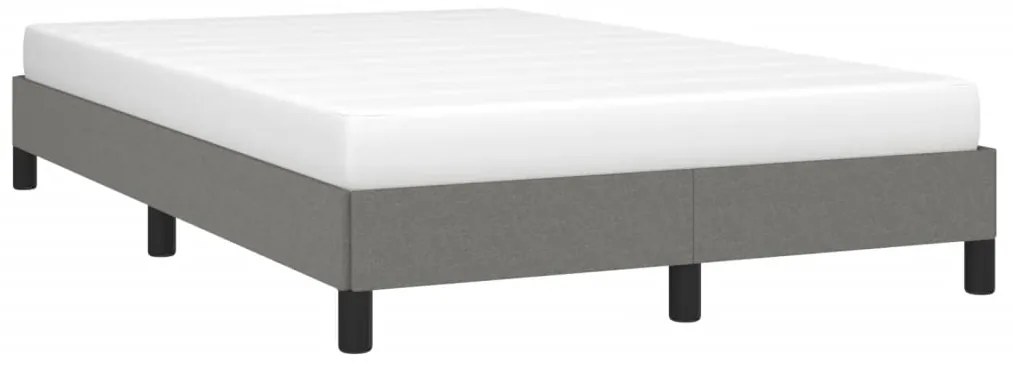 Estrutura de cama sem colchão 120x200 cm tecido cinzento-escuro