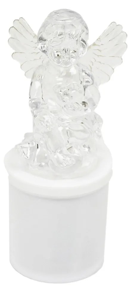 Círio Elétrico Led Anjo Sentado 5X15cm