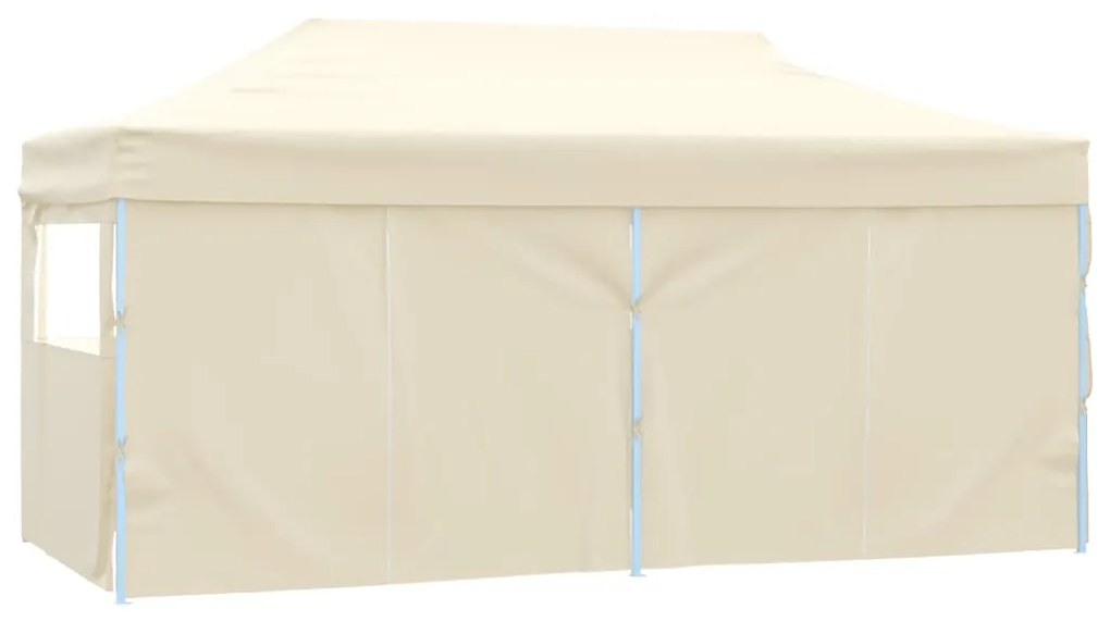 Tenda dobrável profissional festas 4 paredes 3x6m aço creme