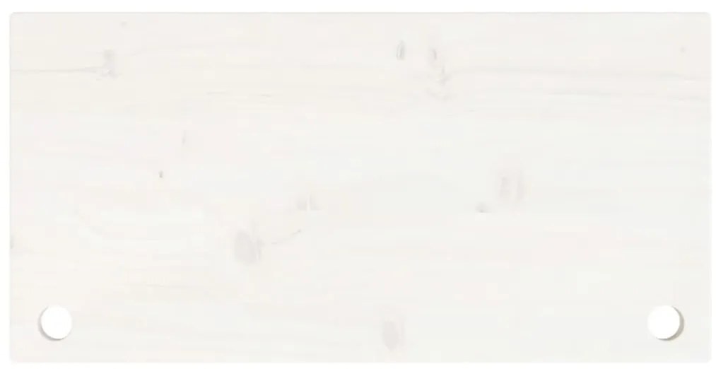 Tampo de secretária 80x40x2,5 cm pinho maciço branco