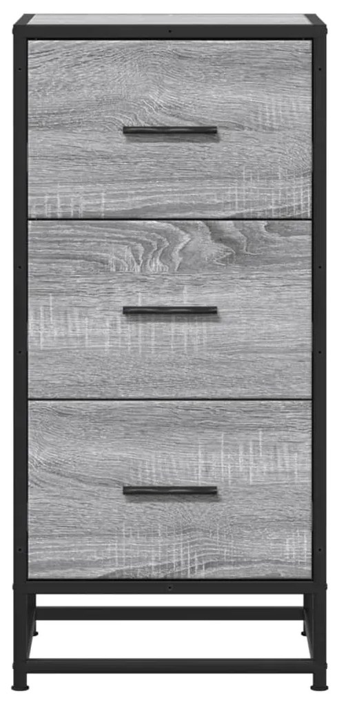 Aparador 35,5x35x76 cm deriv. de madeira/metal cinzento sonoma