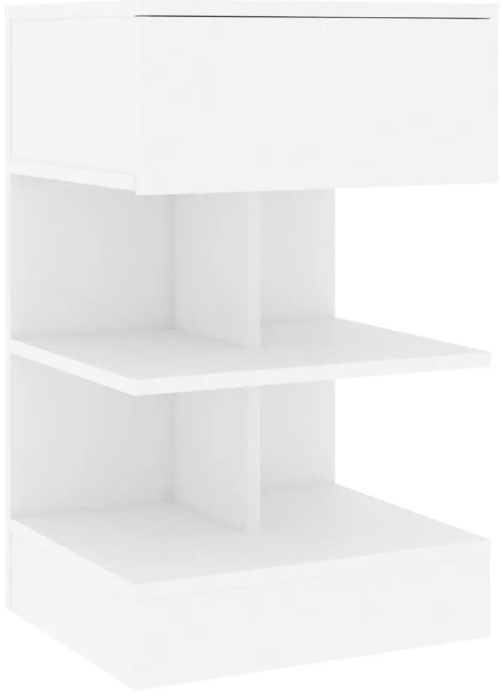 Mesas de cabeceira 2 pcs 40x35x65cm derivados de madeira branco