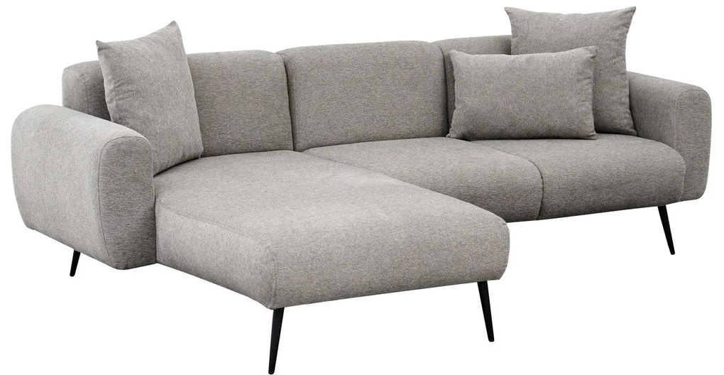 Sofá de Canto Side – Cinzento Claro – 252 cm