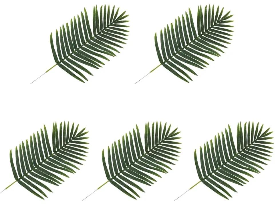 Folhas de palmeira artificiais 5 pcs verde 95 cm