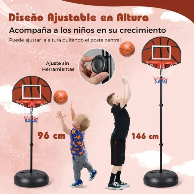 Cesto de basquetebol 2 em 1 para crianças com dardos e basquetebol com tabela de dupla face e 6 dardos Altura ajustável