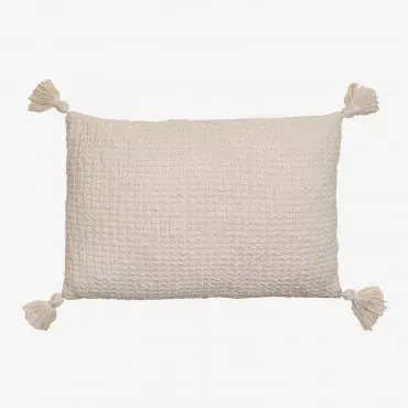 Coussin Rectangulaire 35x50 Cm En Coton Resnais Crema - Sklum