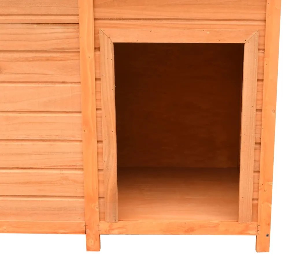 Casota para cão pinho e abeto maciços 120x77x86 cm