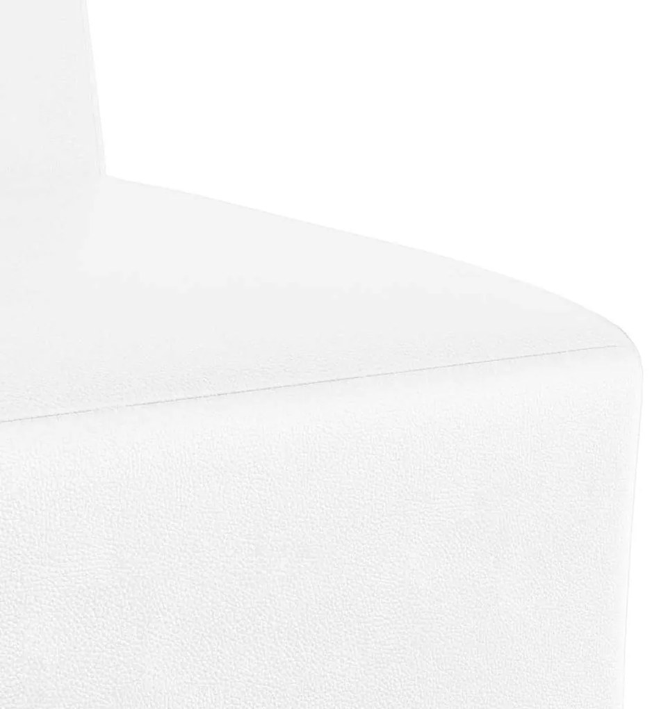 Cadeiras de Sofá 3 pcs Branco 55 x 74 x 82 cm Couro sintético