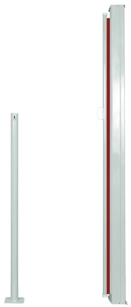 Toldo lateral retrátil 140x300 cm vermelho