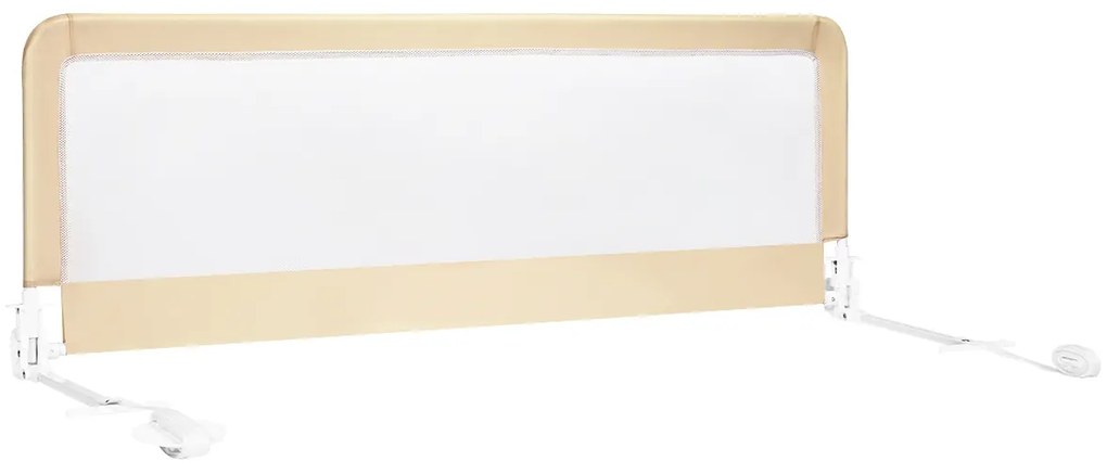 Barra de segurança para bebés para camas com altura ajustável 150 x 55 cm Bege