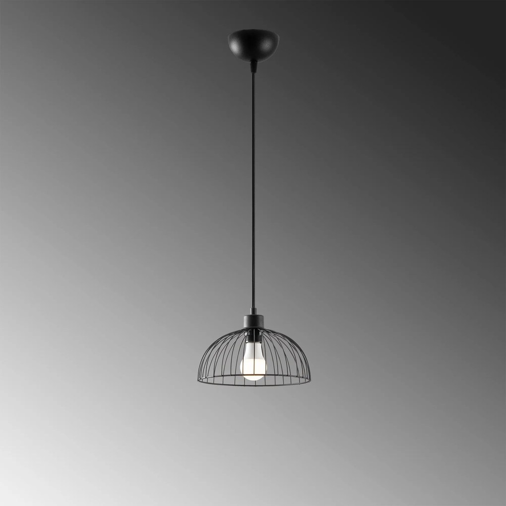 Candeeiro de Teto Beybisi – Preto – 25 x 25 cm