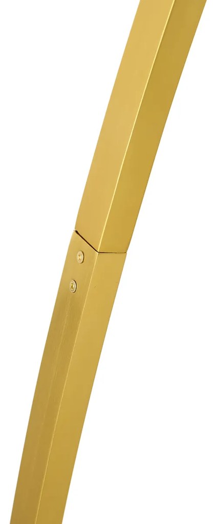 Candeeiro de Arco Moderno Latão Incl. LED com Dimmer de Toque - Arlow Moderno